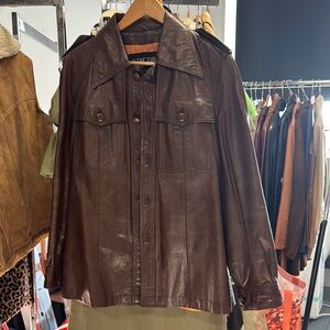 Vintage Brown Leather Jacket